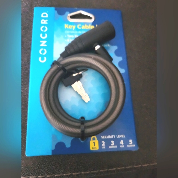 NWT Concord 8MM Key Cable Bicycle Lock - Picture 2 of 5